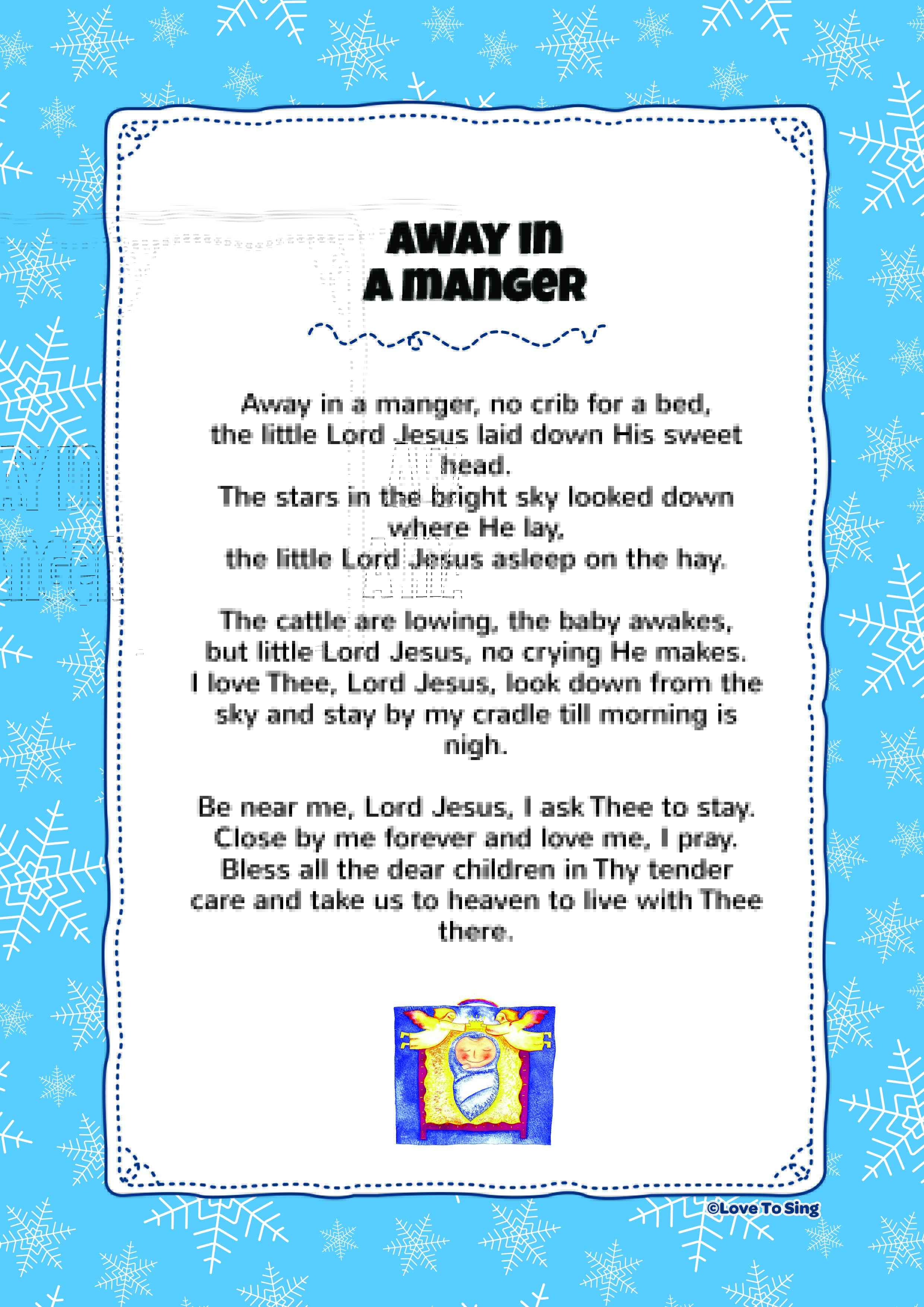 Away In A Manger Kids Video Song with FREE Lyrics & Activities!