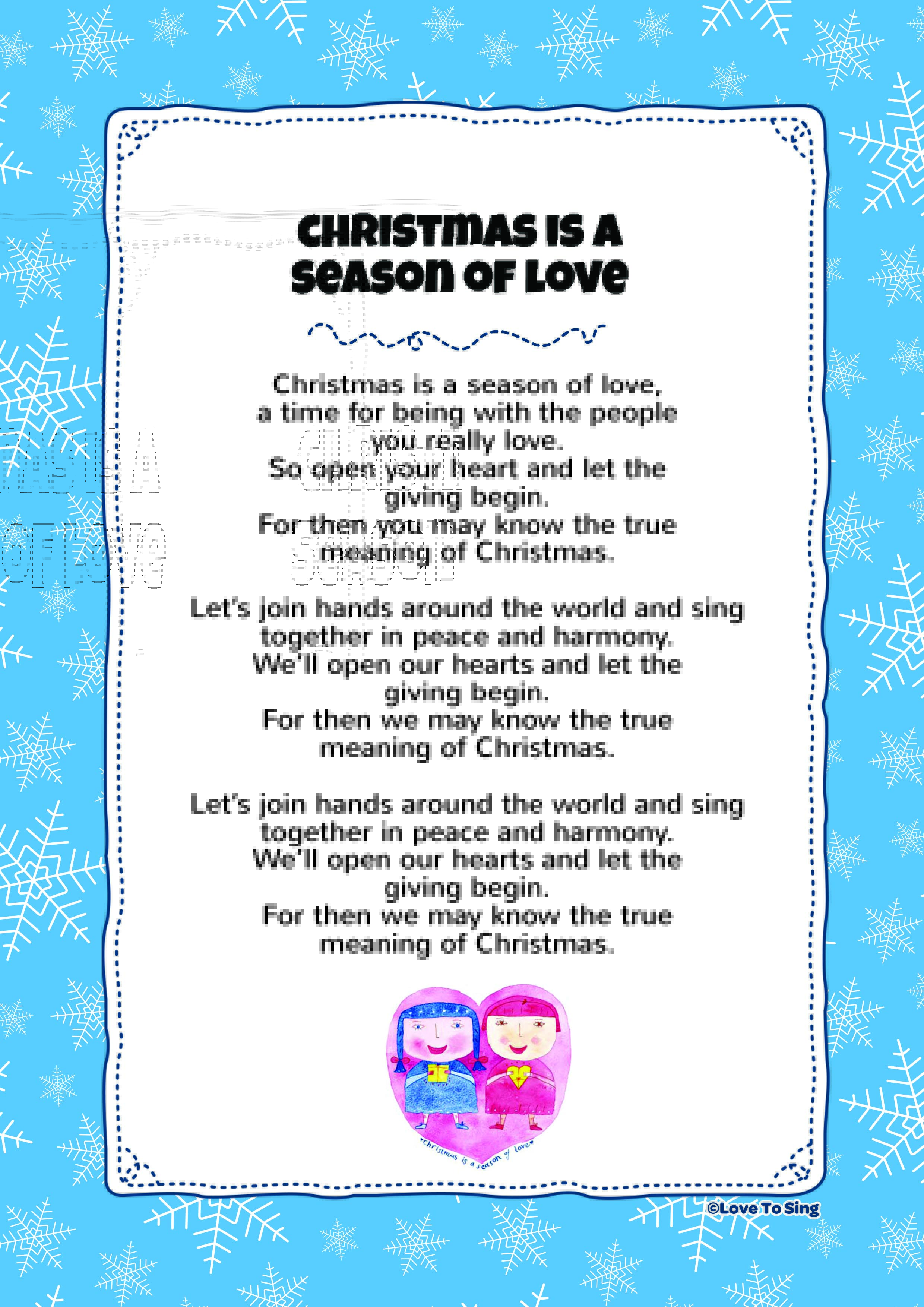 Christmas Is A Season Of Love | Kids Video Song with FREE Lyrics & Activities!