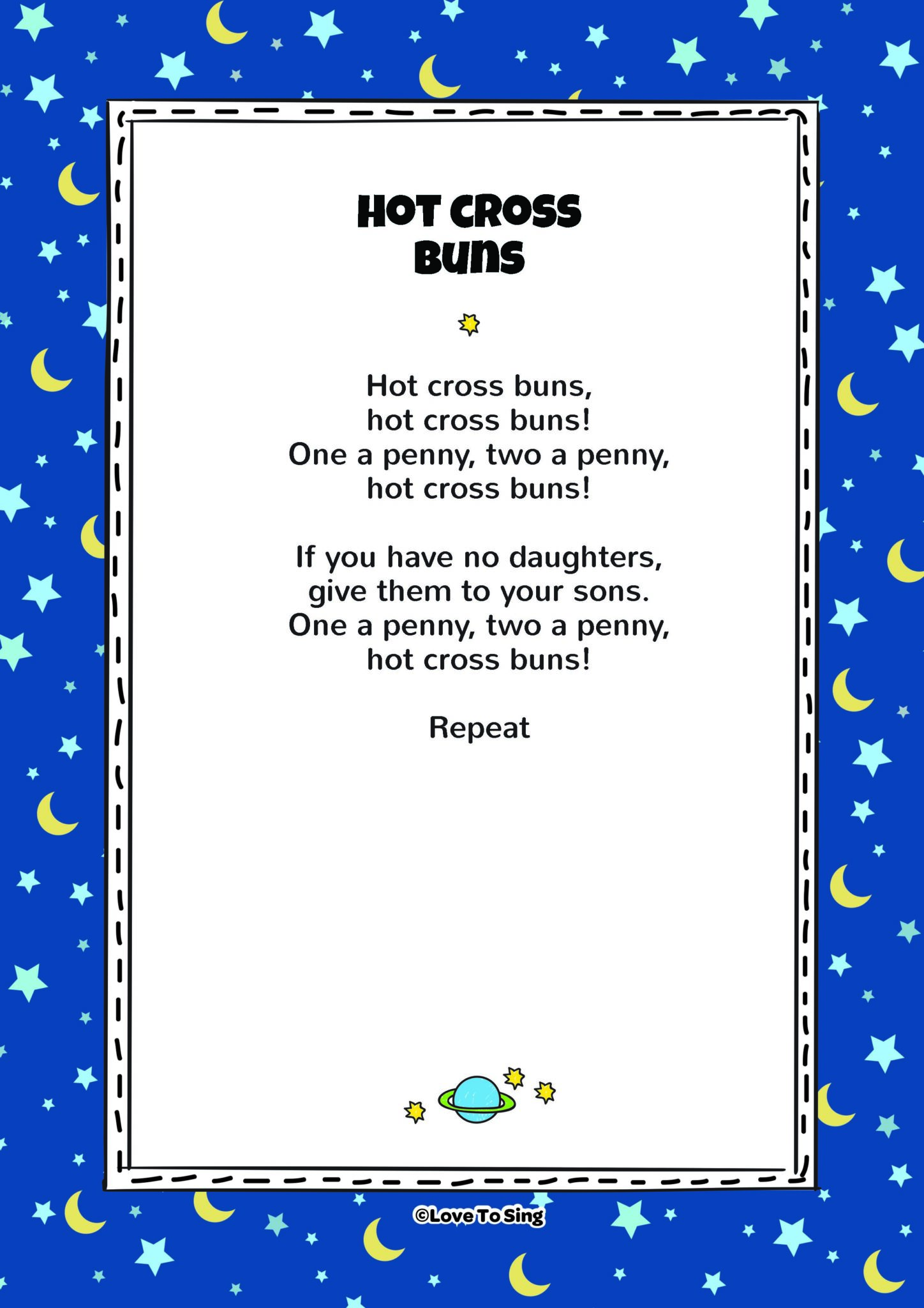 Hot Cross Buns | Kids Video Song with FREE Lyrics &amp; Activities!