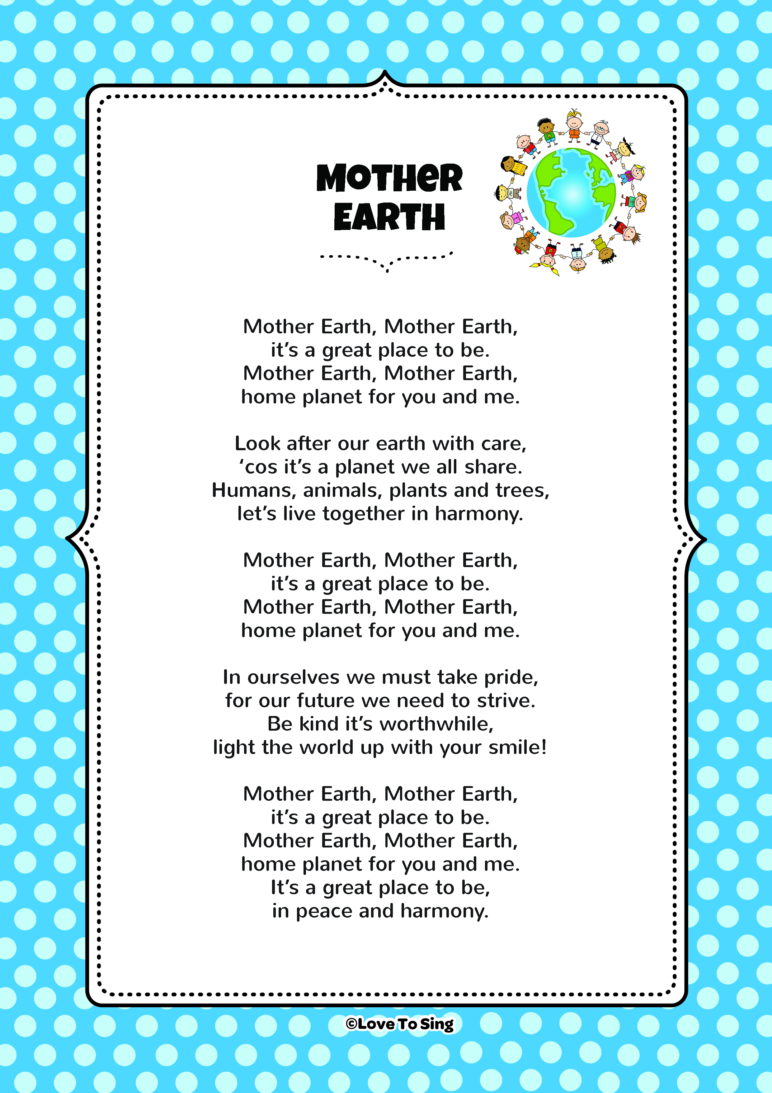 Mother Earth | Kids Video Song with FREE Lyrics & Activities!