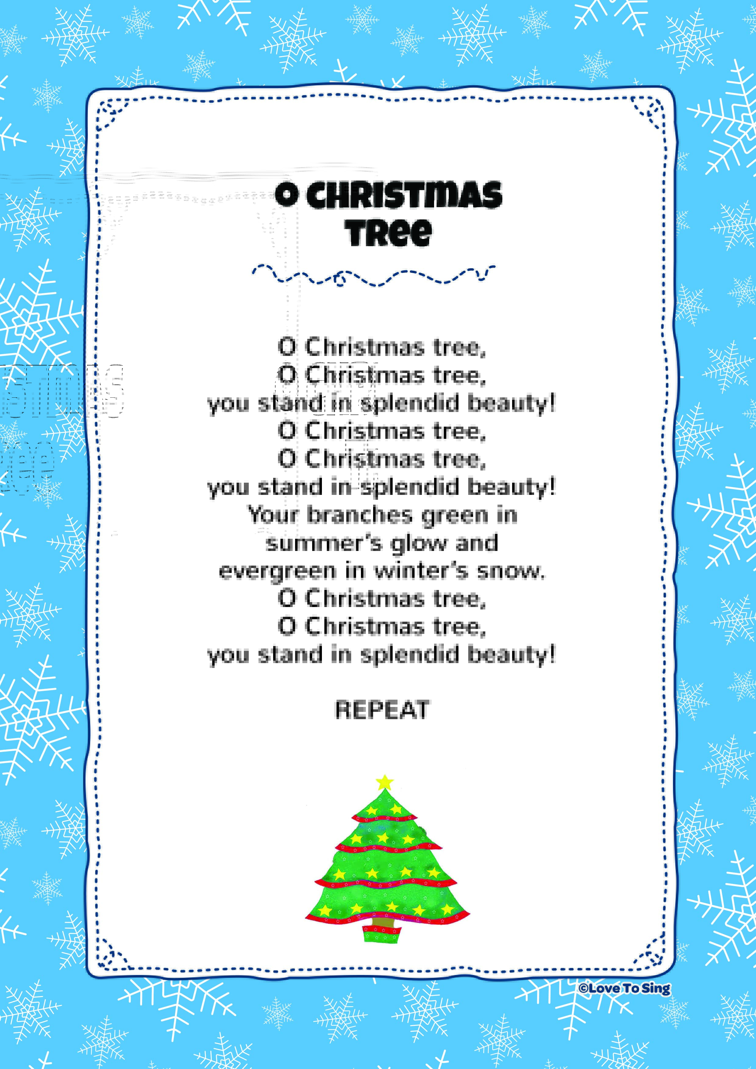 O Christmas Tree Kids Video Song With FREE Lyrics Activities 