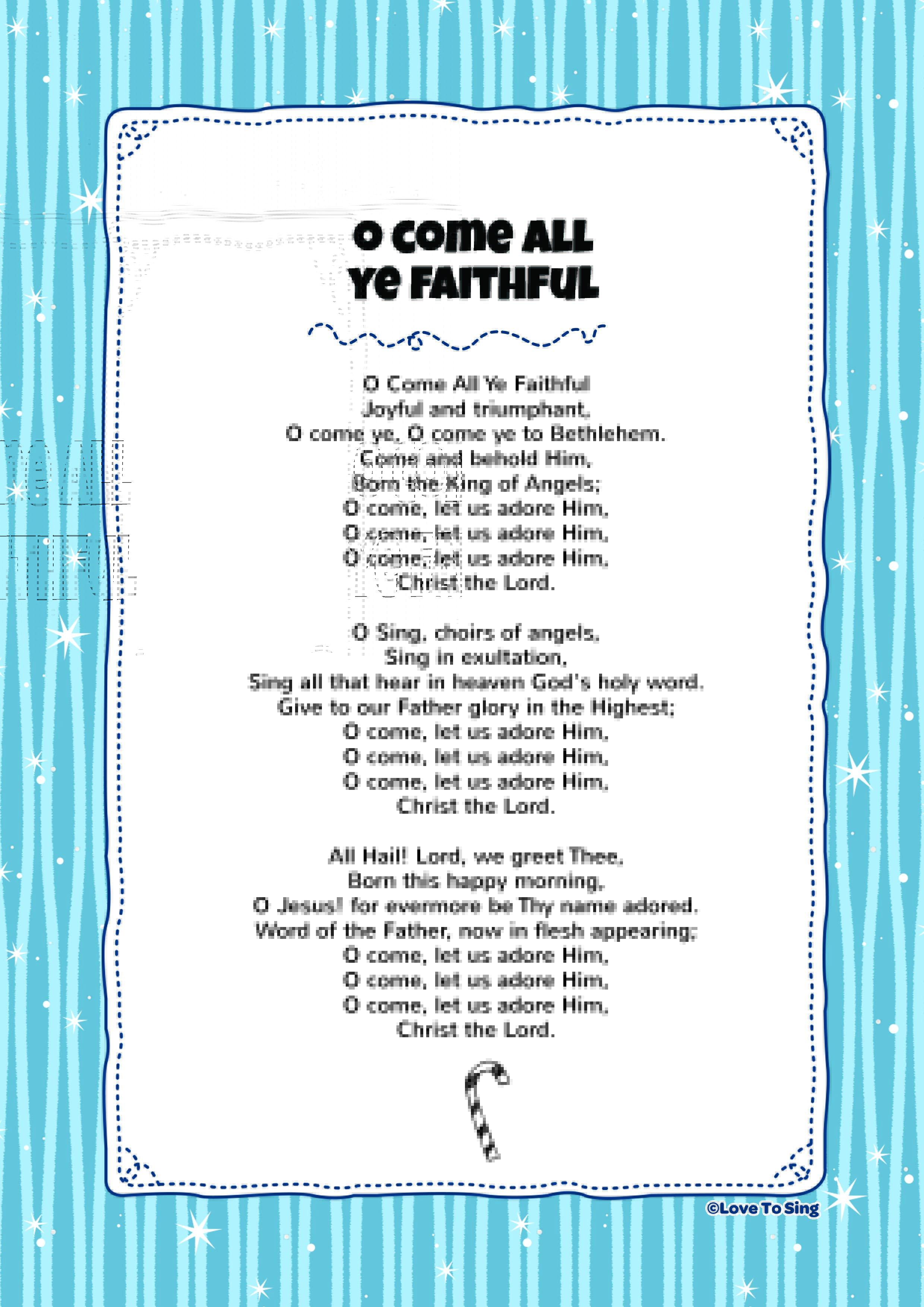 O Come All Ye Faithfull | Kids Video Song with FREE Lyrics & Activities!