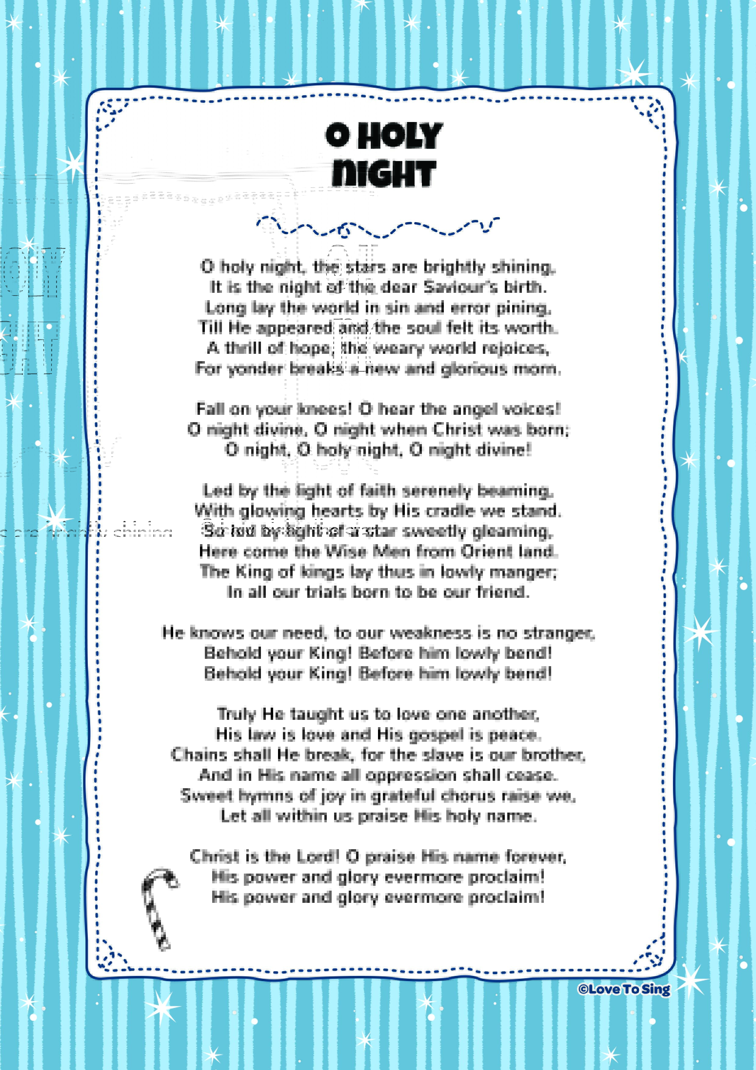 O Holy Night | Kids Video Song with FREE Lyrics & Activities!