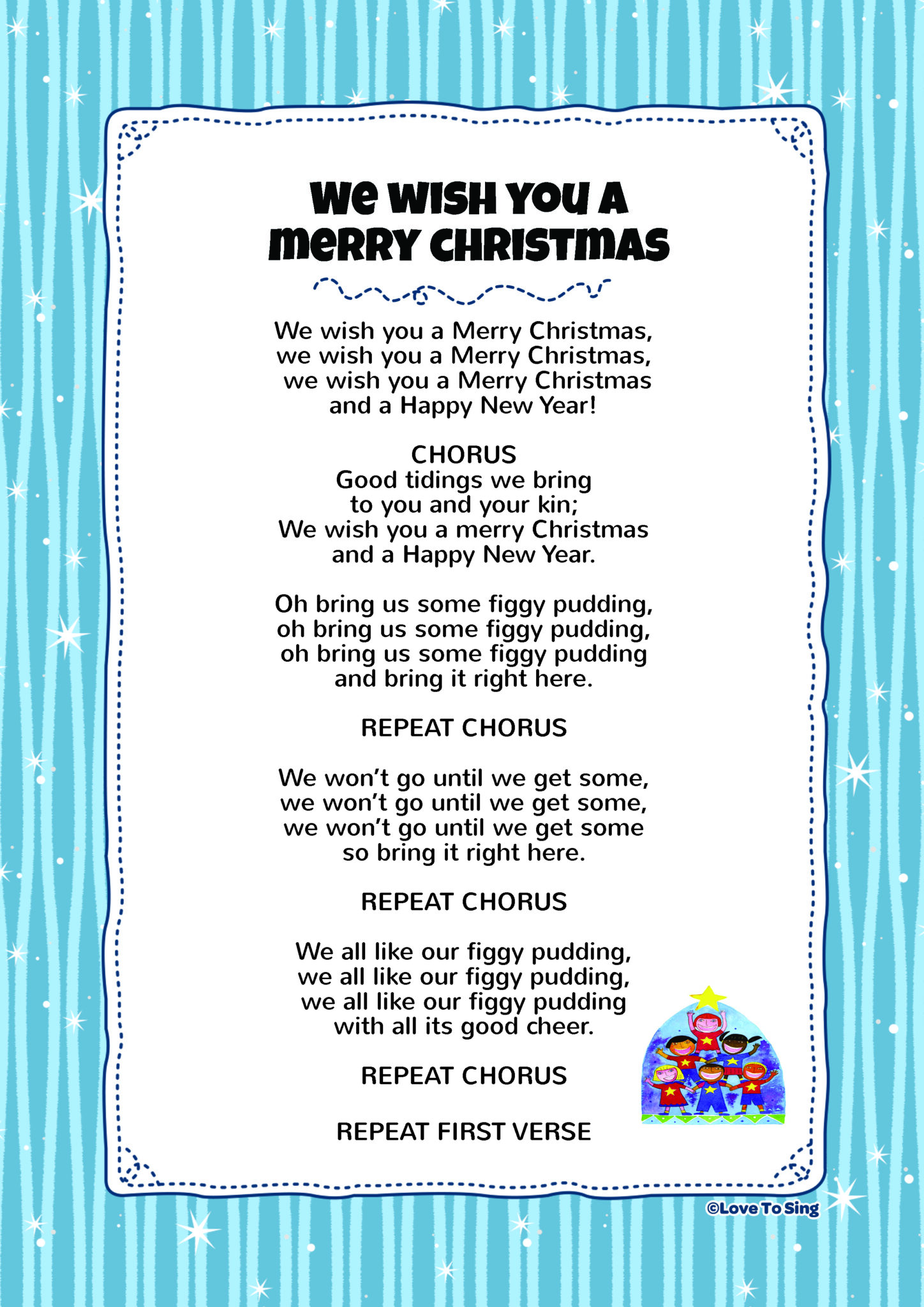 We Wish You A Merry Christmas Kids Video Song With FREE Lyrics Activities 