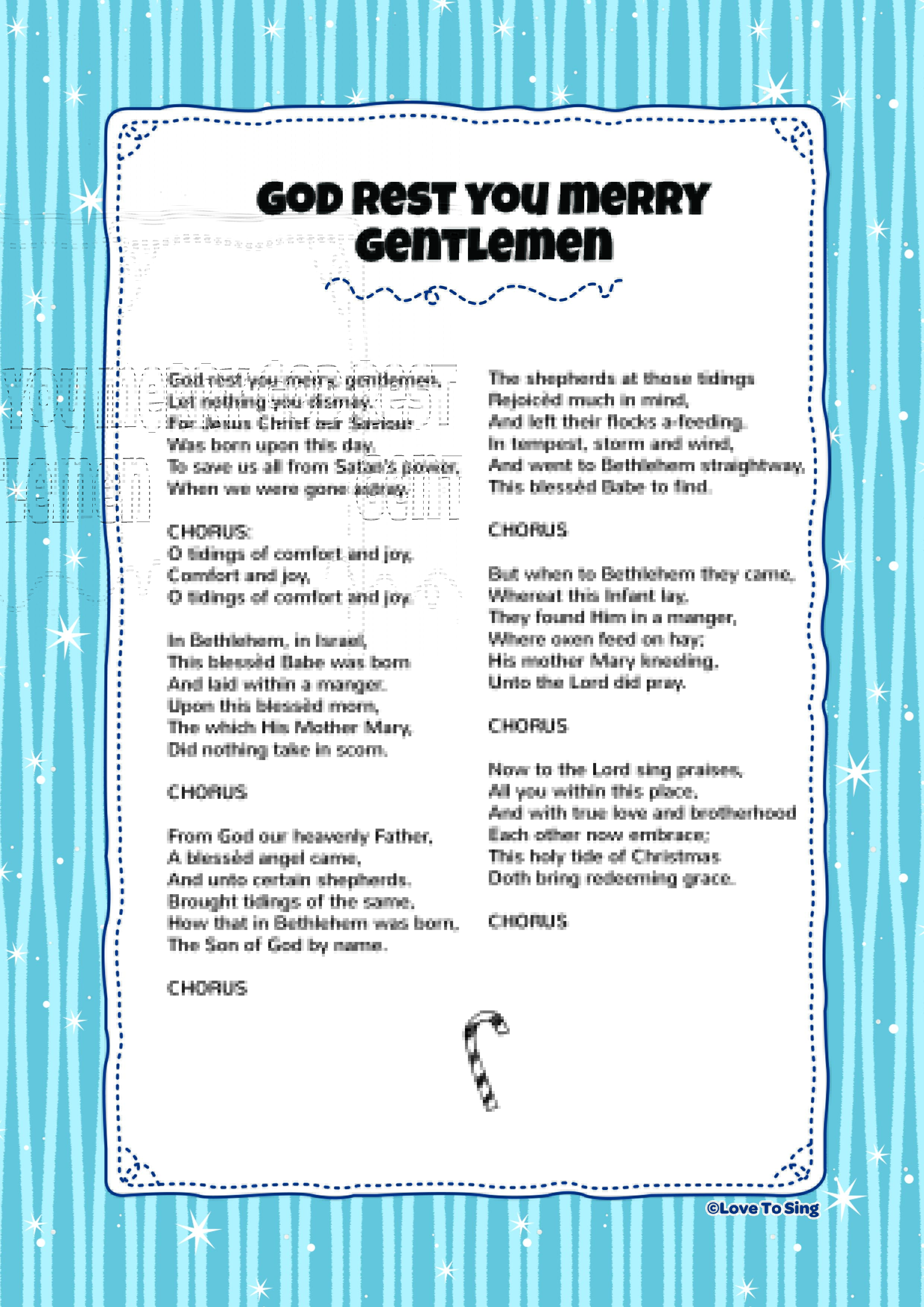 God Rest You Merry, Gentlemen | Kids Video Song with FREE Lyrics & Activities!