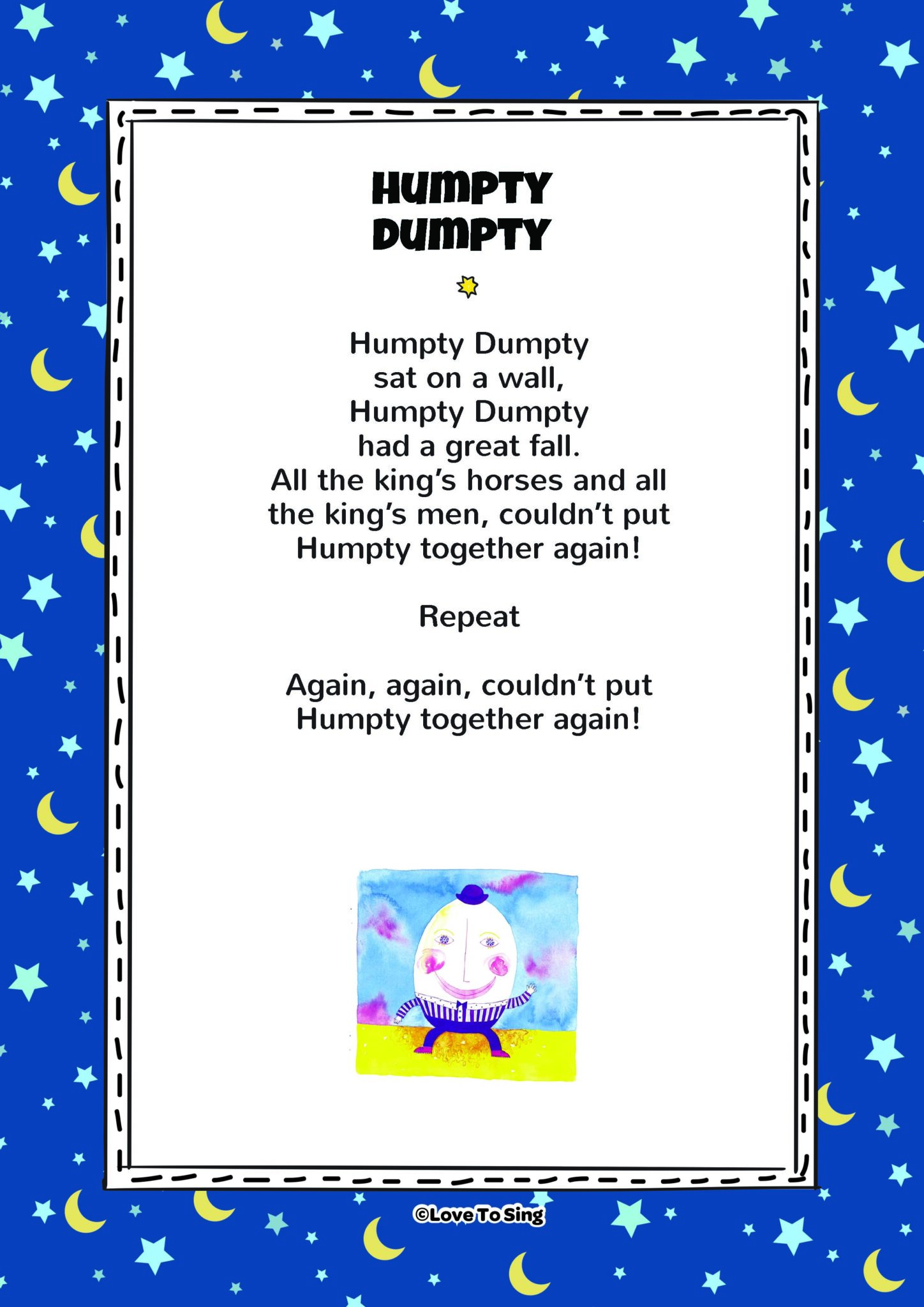 Humpty Dumpty | Kids Video Song with FREE Lyrics & Activities!