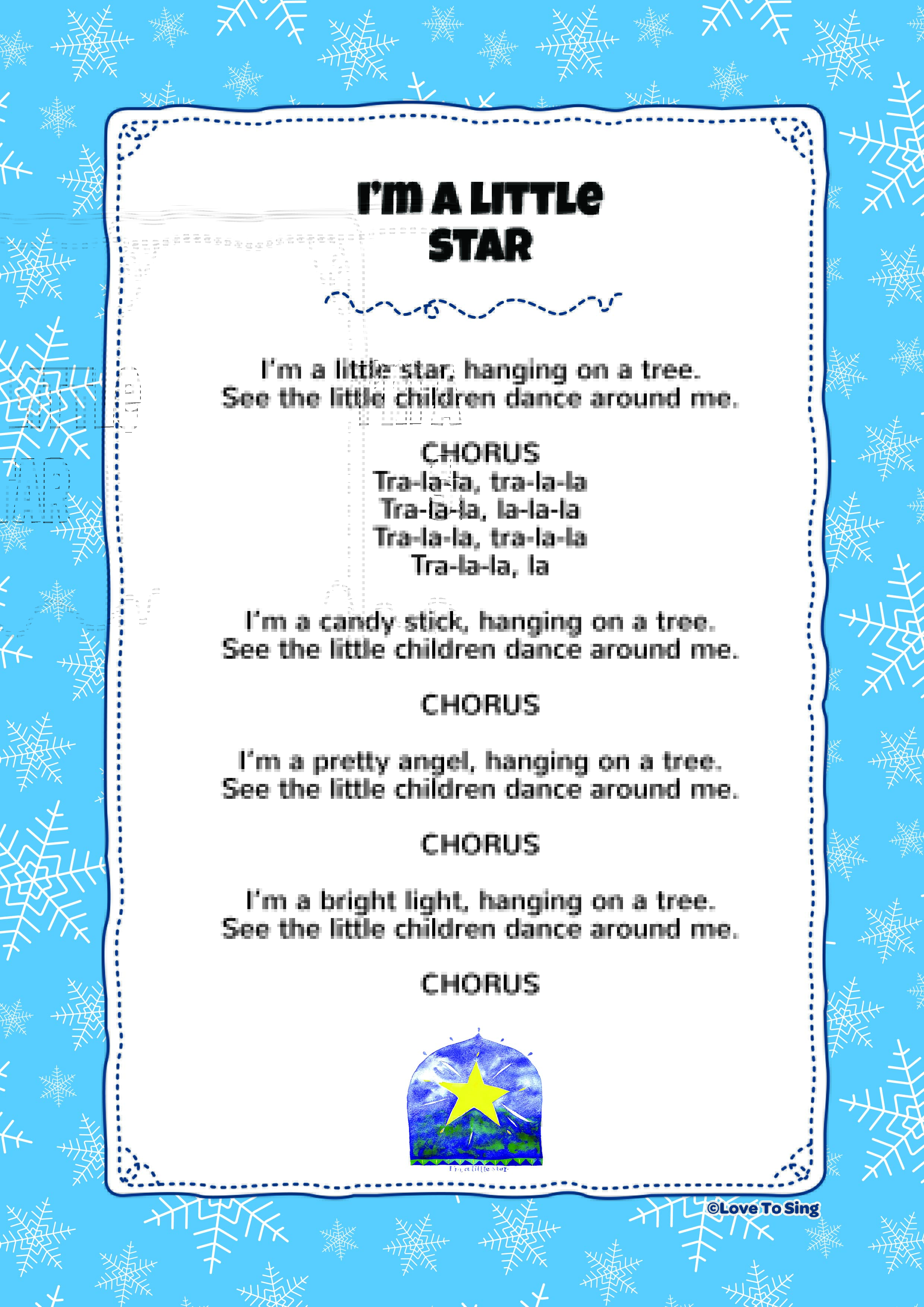 I M A Little Star Kids Video Song With Free Lyrics Activities