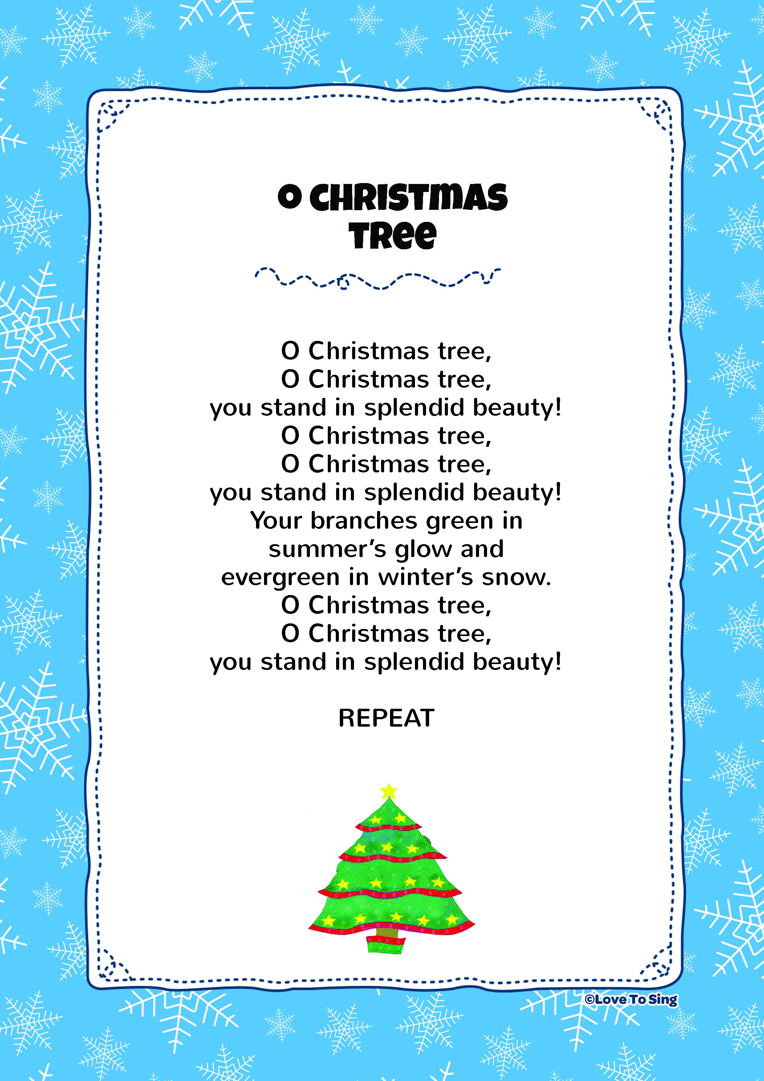 Christmas Songs Lyrics Christmas Poems Christmas Music Xmas Nursery ...