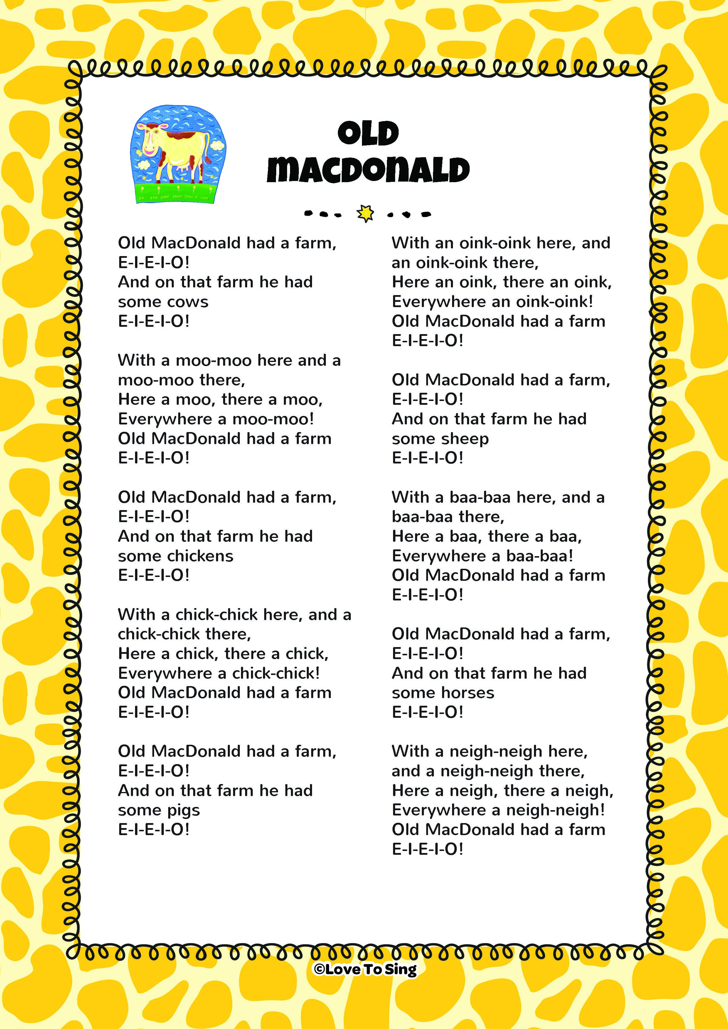 Слова английские на old. Old MACDONALD had a Farm текст. Песенка old MACDONALD. Песенка old MACDONALD had a Farm текст. Old MCDONALD текст песни.