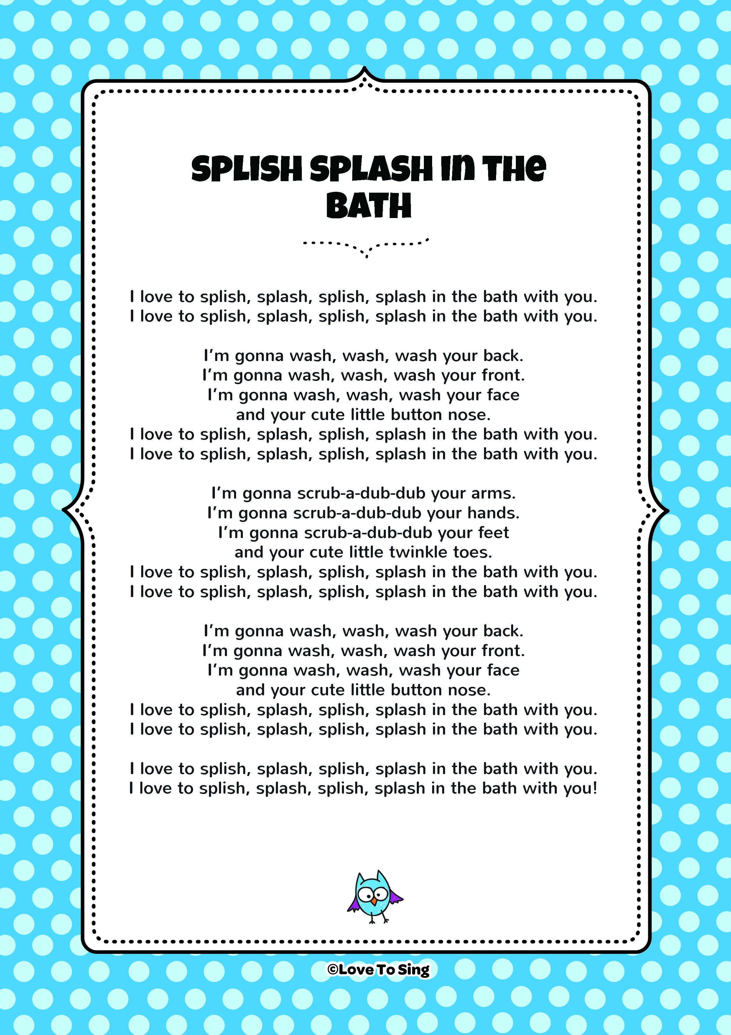 Lyrics splish splash i was taking a bath