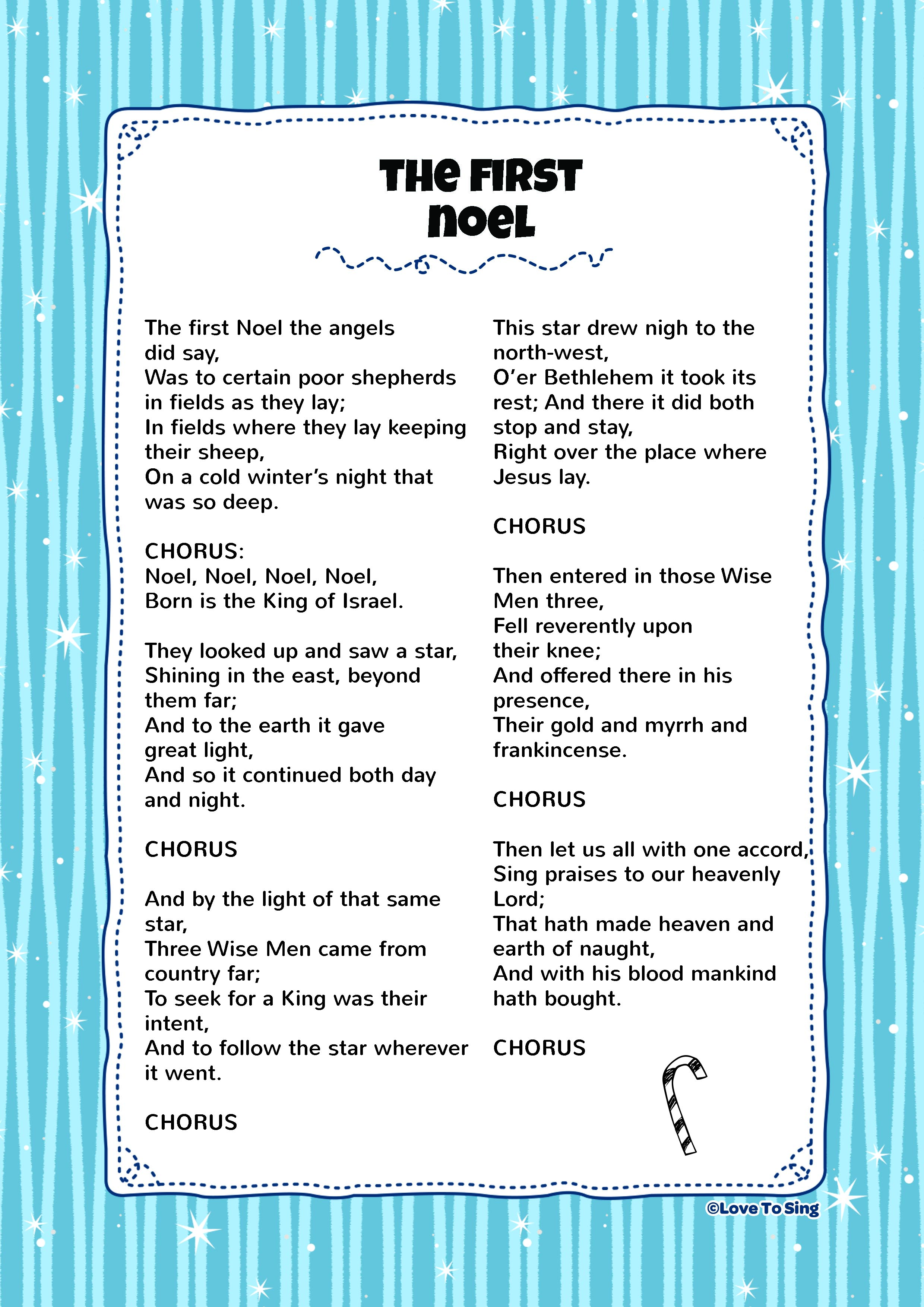 The First Noel | Kids Video Song with FREE Lyrics &amp; Activities!