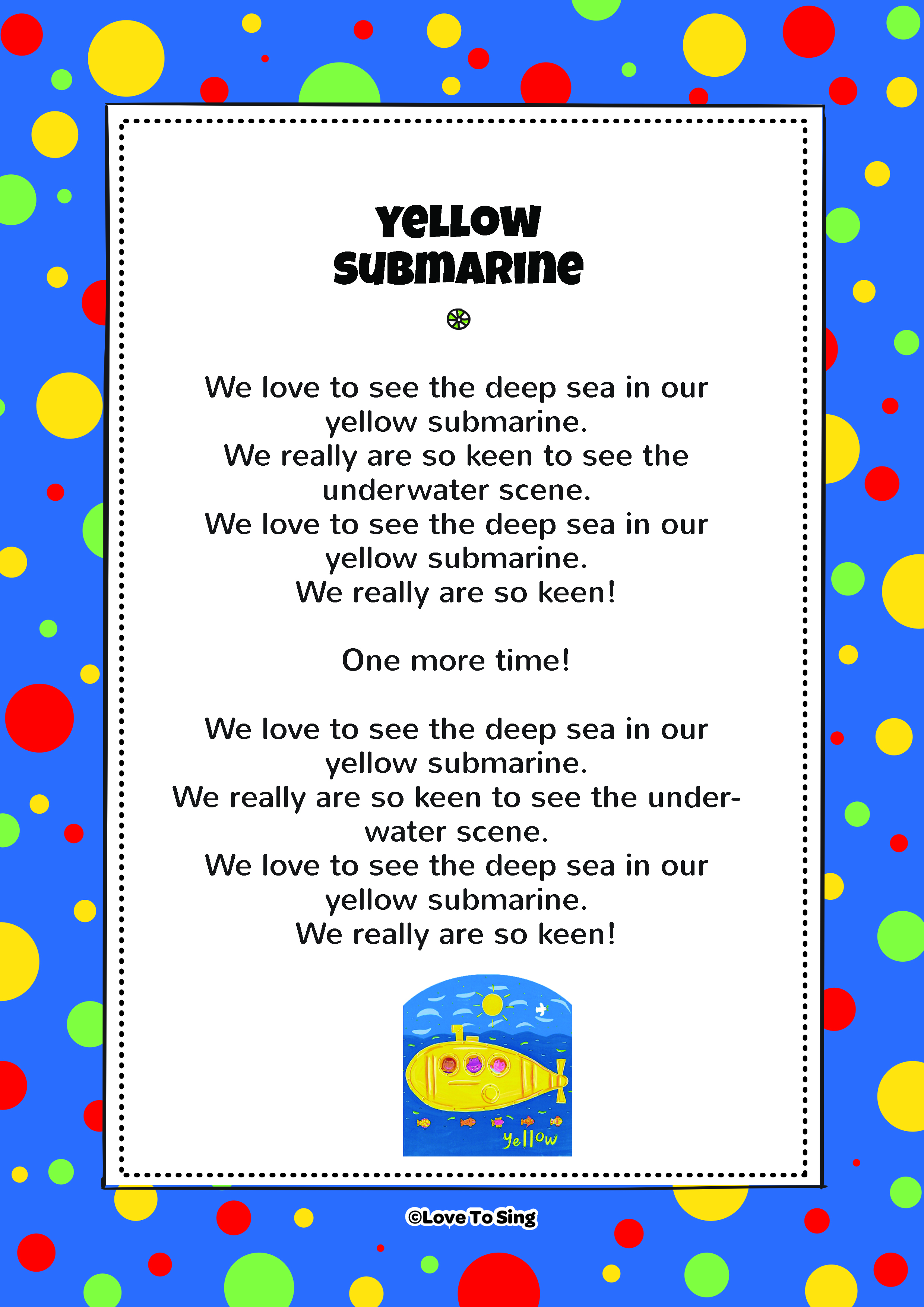 Friends In A Yellow Submarine | FREE Video Song & Lyrics